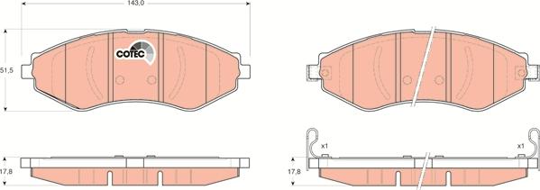 TRW GDB3347 - Set placute frana,frana disc aaoparts.ro