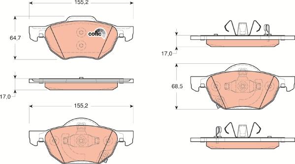 TRW GDB3355 - Set placute frana,frana disc aaoparts.ro