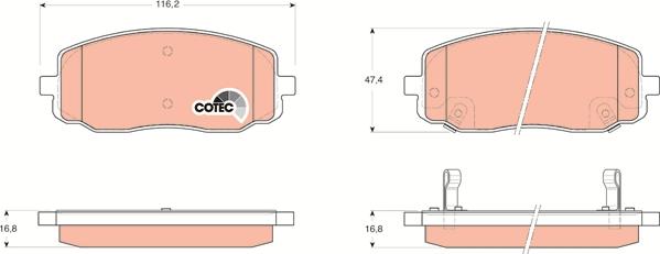 TRW GDB3369 - Set placute frana,frana disc aaoparts.ro