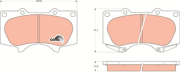 TRW GDB3364 - Set placute frana,frana disc aaoparts.ro