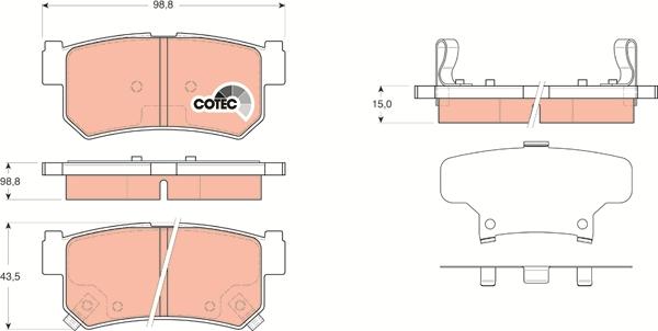 TRW GDB3366 - Set placute frana,frana disc aaoparts.ro