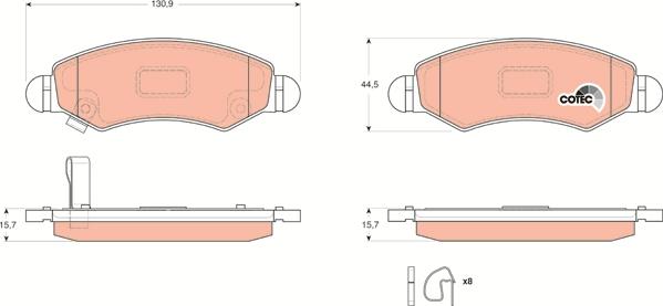 TRW GDB3363 - Set placute frana,frana disc aaoparts.ro