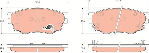 TRW GDB3309 - Set placute frana,frana disc aaoparts.ro