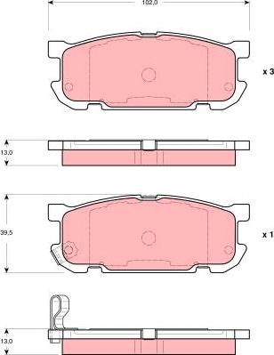 TRW GDB3303 - Set placute frana,frana disc aaoparts.ro