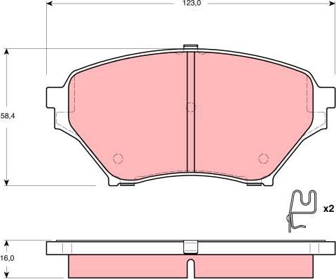 TRW GDB3302 - Set placute frana,frana disc aaoparts.ro