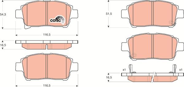 TRW GDB3317 - Set placute frana,frana disc aaoparts.ro