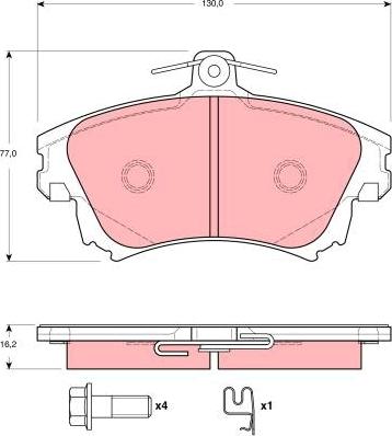 TRW GDB3389 - Set placute frana,frana disc aaoparts.ro