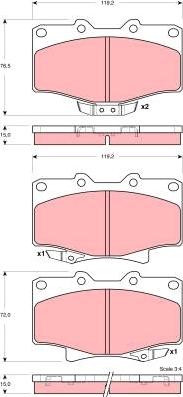 TRW GDB3383 - Set placute frana,frana disc aaoparts.ro