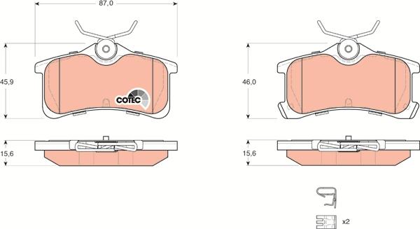 TRW GDB3334 - Set placute frana,frana disc aaoparts.ro