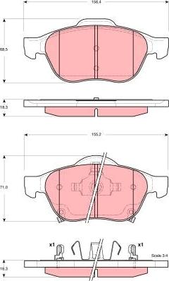 TRW GDB3335 - Set placute frana,frana disc aaoparts.ro