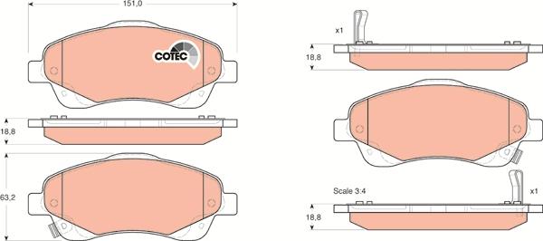 TRW GDB3336 - Set placute frana,frana disc aaoparts.ro