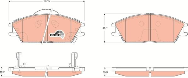 TRW GDB3331 - Set placute frana,frana disc aaoparts.ro