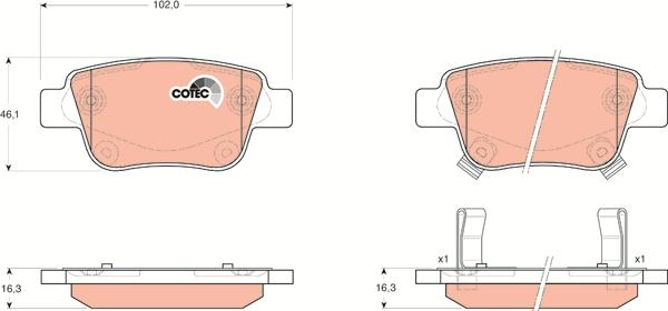 TRW GDB3337 - Set placute frana,frana disc aaoparts.ro