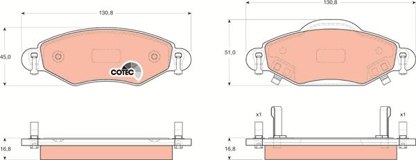 TRW GDB3324 - Set placute frana,frana disc aaoparts.ro