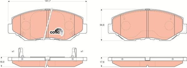 TRW GDB3325 - Set placute frana,frana disc aaoparts.ro