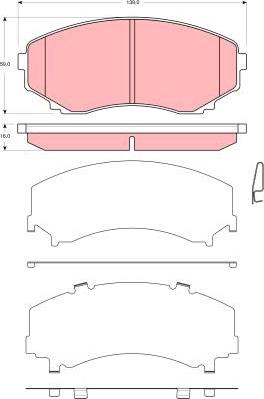 TRW GDB3326 - Set placute frana,frana disc aaoparts.ro