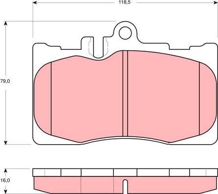 TRW GDB3322 - Set placute frana,frana disc aaoparts.ro