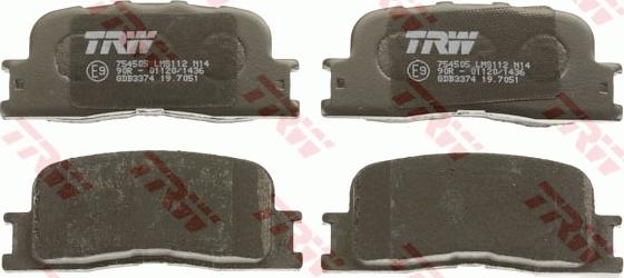 TRW GDB3374 - Set placute frana,frana disc aaoparts.ro