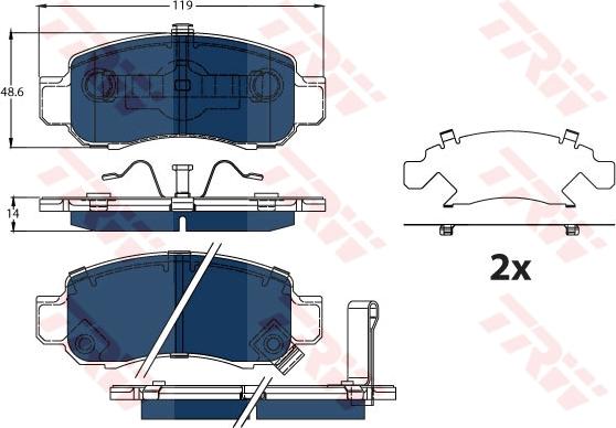 TRW GDB3376BTE - Set placute frana,frana disc aaoparts.ro