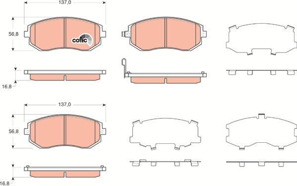 TRW GDB3371 - Set placute frana,frana disc aaoparts.ro