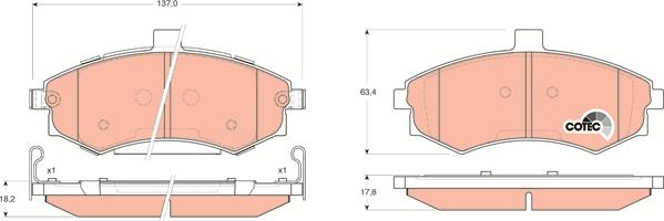 TRW GDB3378 - Set placute frana,frana disc aaoparts.ro