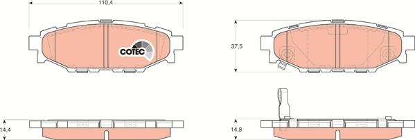 TRW GDB3373 - Set placute frana,frana disc aaoparts.ro