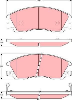 TRW GDB3299 - Set placute frana,frana disc aaoparts.ro