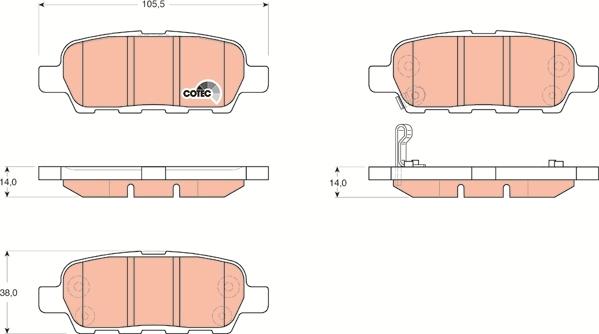 TRW GDB3294 - Set placute frana,frana disc aaoparts.ro