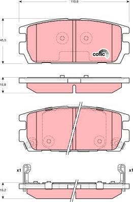 TRW GDB3296 - Set placute frana,frana disc aaoparts.ro