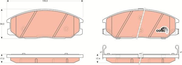 TRW GDB3297 - Set placute frana,frana disc aaoparts.ro