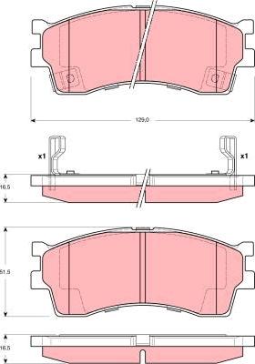 TRW GDB3245 - Set placute frana,frana disc aaoparts.ro