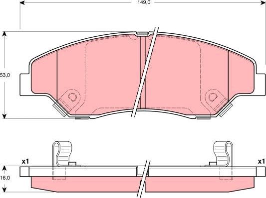 TRW GDB3241 - Set placute frana,frana disc aaoparts.ro