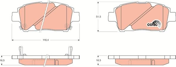 TRW GDB3242 - Set placute frana,frana disc aaoparts.ro