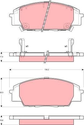 TRW GDB3250 - Set placute frana,frana disc aaoparts.ro