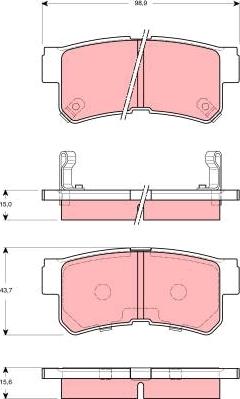 TRW GDB3258 - Set placute frana,frana disc aaoparts.ro