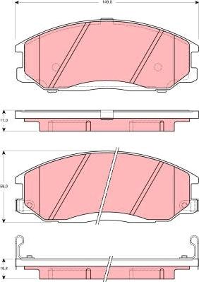 TRW GDB3257 - Set placute frana,frana disc aaoparts.ro