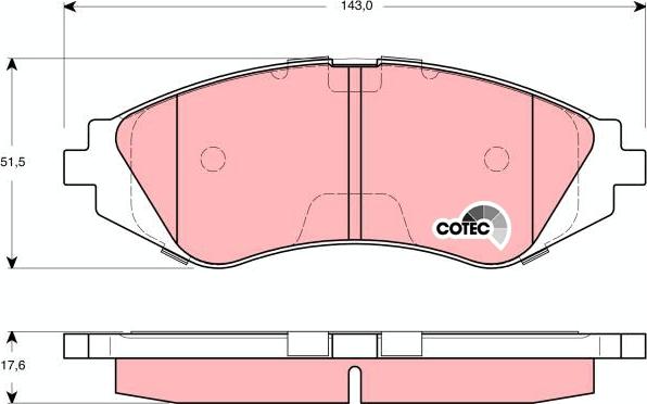 TRW GDB3265 - Set placute frana,frana disc aaoparts.ro