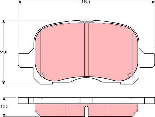 TRW GDB3204 - Set placute frana,frana disc aaoparts.ro