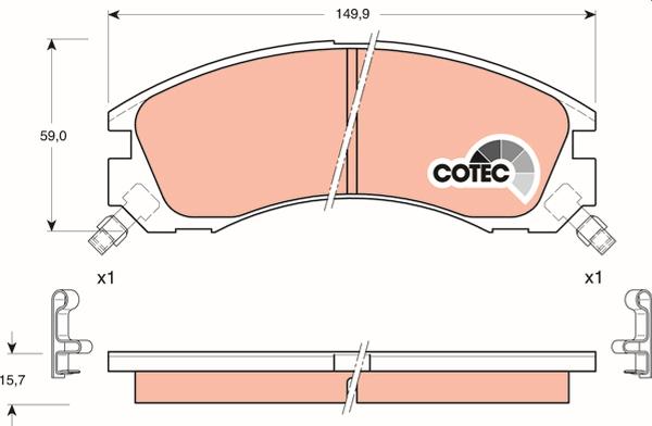 TRW GDB3200 - Set placute frana,frana disc aaoparts.ro