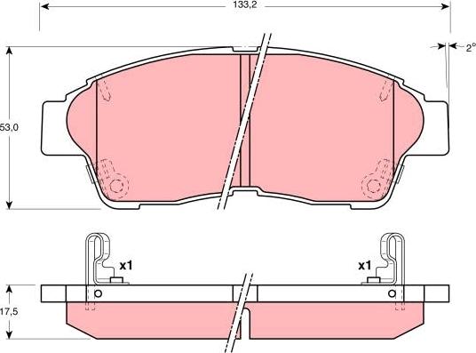 TRW GDB3207 - Set placute frana,frana disc aaoparts.ro