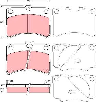 TRW GDB3219 - Set placute frana,frana disc aaoparts.ro