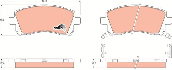 TRW GDB3217 - Set placute frana,frana disc aaoparts.ro