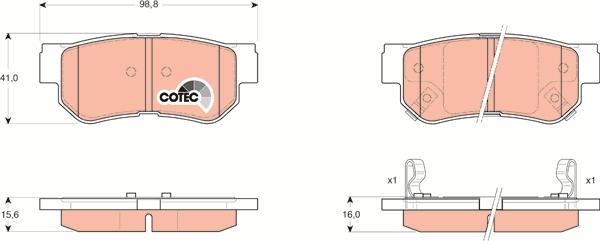 TRW GDB3284 - Set placute frana,frana disc aaoparts.ro