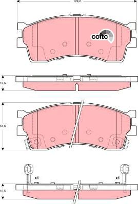 TRW GDB3285 - Set placute frana,frana disc aaoparts.ro