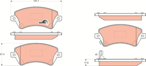 TRW GDB3288 - Set placute frana,frana disc aaoparts.ro