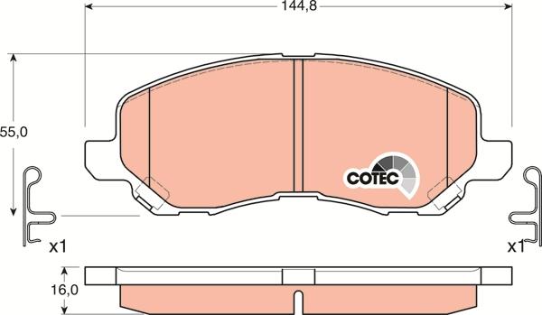 TRW GDB3287 - Set placute frana,frana disc aaoparts.ro