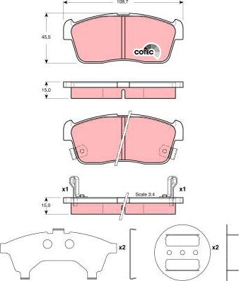 TRW GDB3236 - Set placute frana,frana disc aaoparts.ro