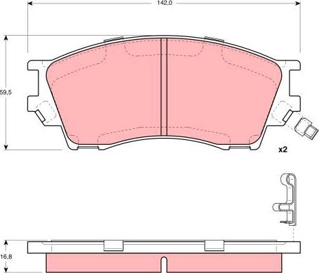 TRW GDB3230 - Set placute frana,frana disc aaoparts.ro