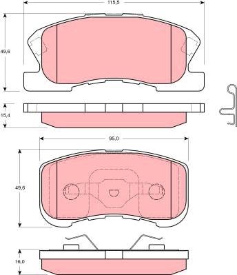 TRW GDB3220 - Set placute frana,frana disc aaoparts.ro