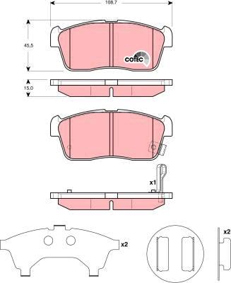 TRW GDB3276 - Set placute frana,frana disc aaoparts.ro